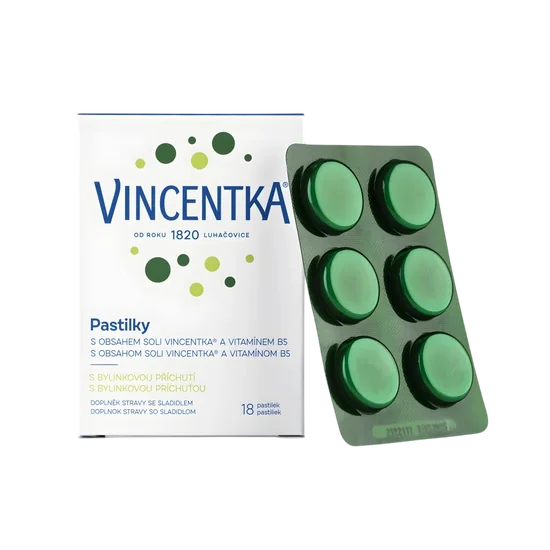 Vincentka pastilky bylinková príchuť