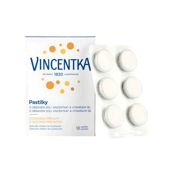 Vincentka pastilky ovocná príchuť